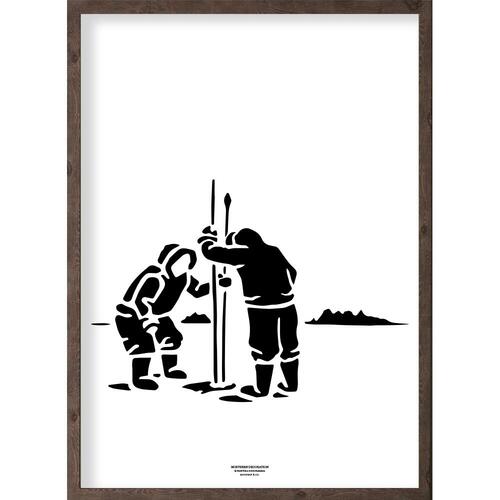 Inuit fangere (sort-hvid) - KUNSTPRINT - VÆLG STØRRELSE