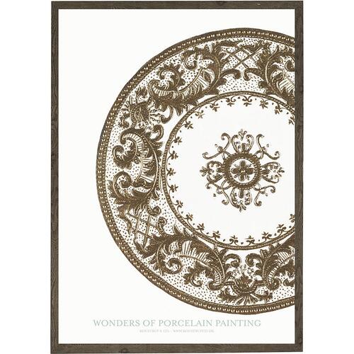 Porcelain painting brown - KUNSTPRINT - VÆLG STØRRELSE