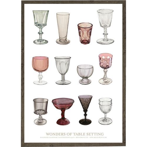 Mixed glasses rose - KUNSTPRINT - VÆLG STØRRELSE