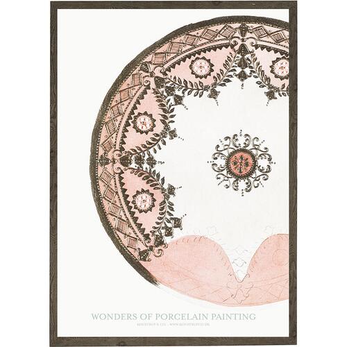 Porcelain painting rose - KUNSTPRINT - VÆLG STØRRELSE