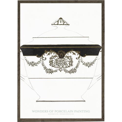 Porcelain painting gold - KUNSTPRINT - VÆLG STØRRELSE