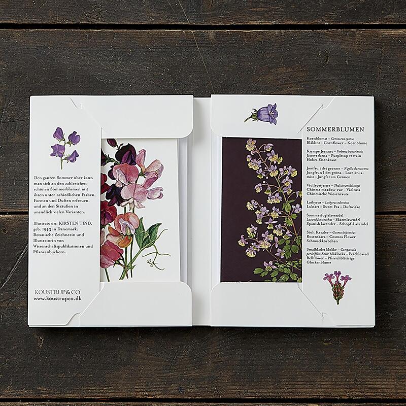 SOMMERBLUMEN - 8 kort (tysk)