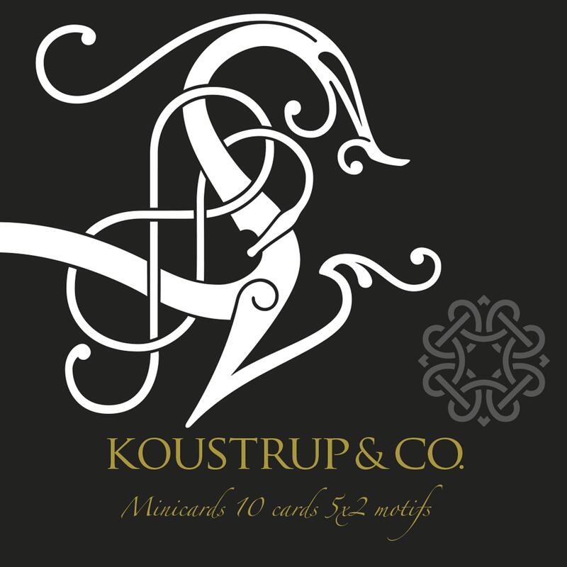 SQUARE MINI CARDS - Viking style - 8.5 x 8.5 cm