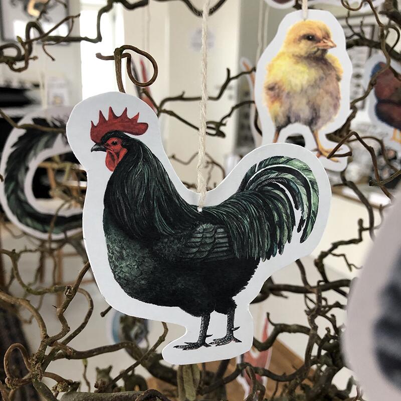 CHICKEN DECORATION - CUT AND CLIP