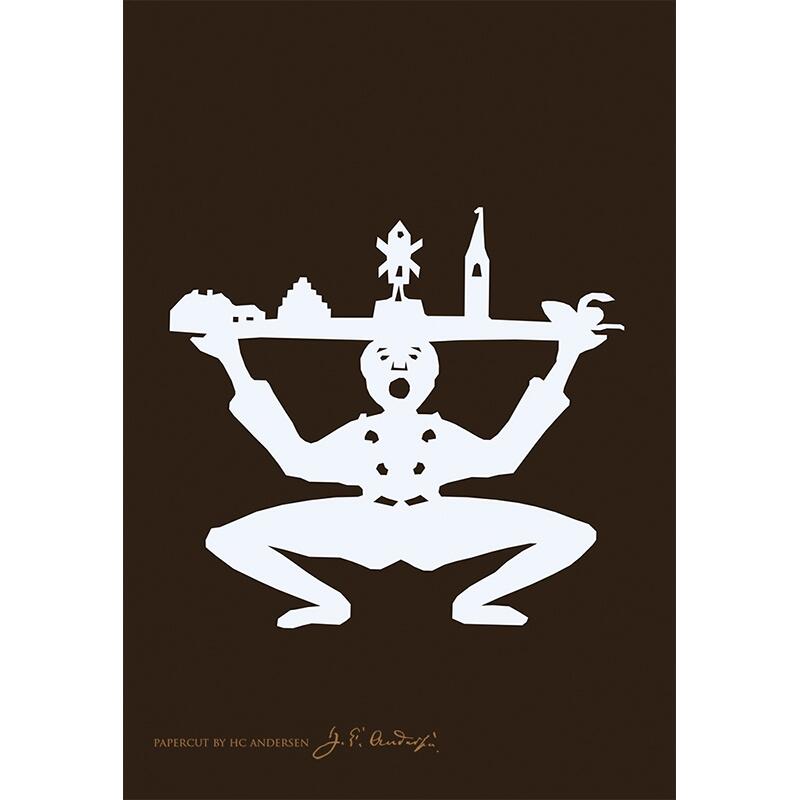 Gipsmager med bakke, mølle, kirketårn A5