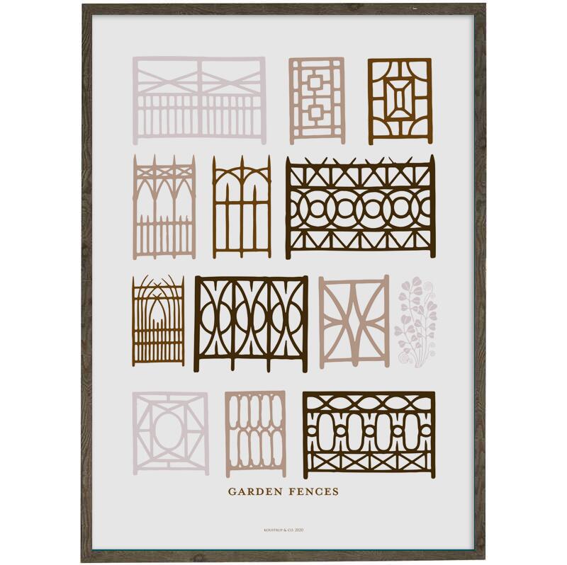 Have hegn (peach) - KUNSTPRINT - VÆLG STØRRELSE