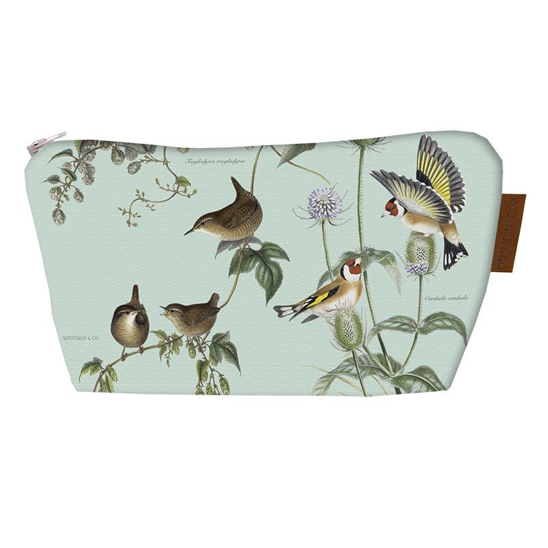 COSMETIC BAG - Birds of the garden (with bottom)