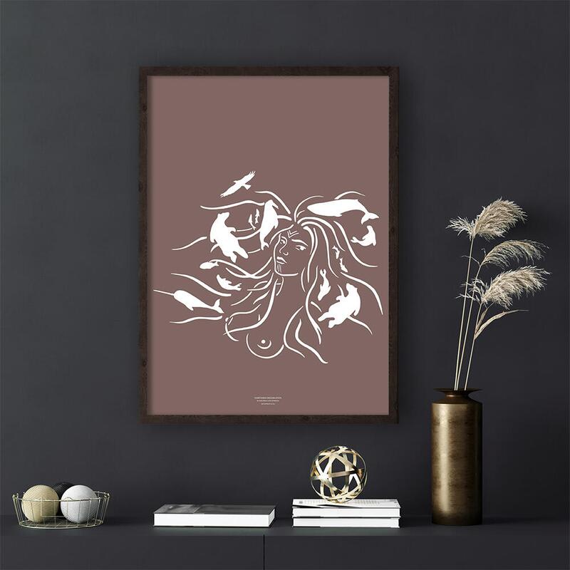 Mère de la mer (violet arctique) - ART PRINT - CHOISISSEZ LA TAILLE