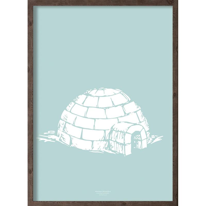Igloo (bleu glace arctique) - ART PRINT - CHOISIR LA TAILLE