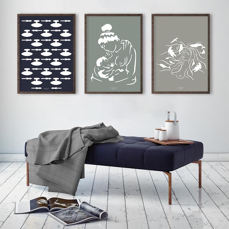 Ulu tuukkaq (arctic dark blue) - KUNSTPRINT - VÆLG STØRRELSE