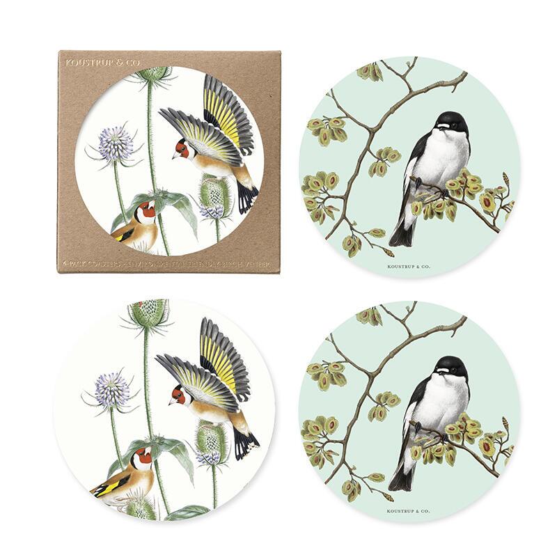 COASTERS - Garden birds - 4-pack