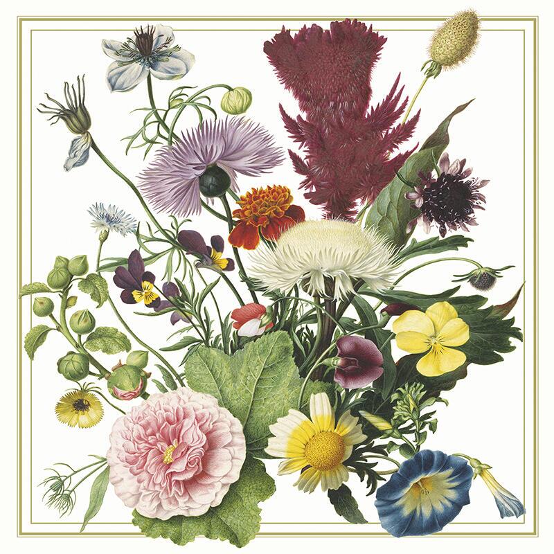 SILKETØRKLÆDE  - Flower garden JL 90 cm
