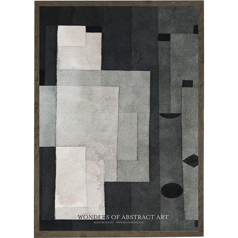 Abstract art black and white - KUNSTDRUCK - GRÖSSE WÄHLEN