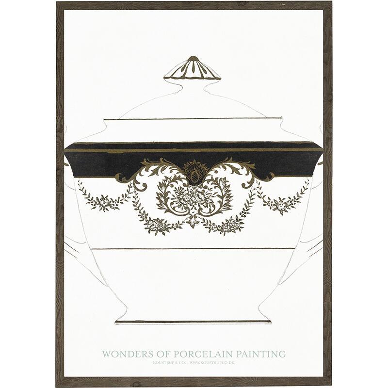 Porcelain painting gold - KUNSTDRUCK - GRÖSSE WÄHLEN