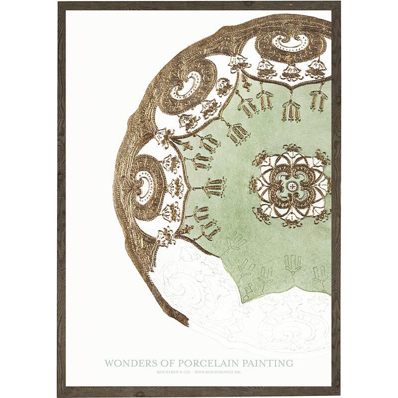 ART PRINT - Porcelain painting green - CHOOSE SIZE