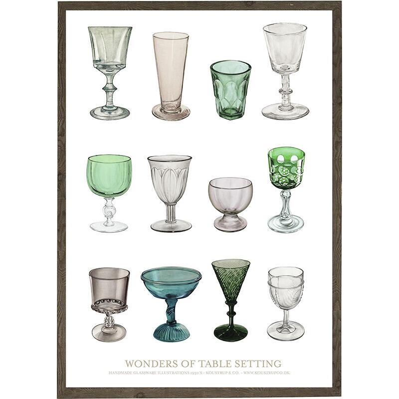 Mixed glasses green - KUNSTDRUCK - GRÖSSE WÄHLEN