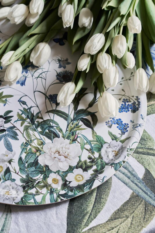 PLATEAU Ø38 - Blue Flower Garden