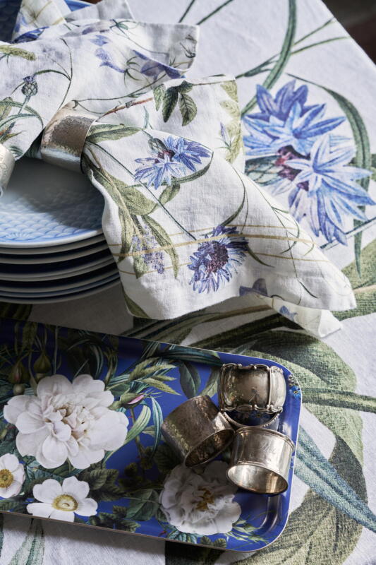 SERVIETTE EN TISSU - Blue Flower Garden JL