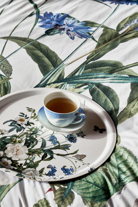 Bio-Bettgarnitur - Blue Flower garden JL 135x200 cm - BEACHTEN SIE DIE GRÖSSE!