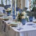 TABLE CLOTH - Blue Flower Garden JL