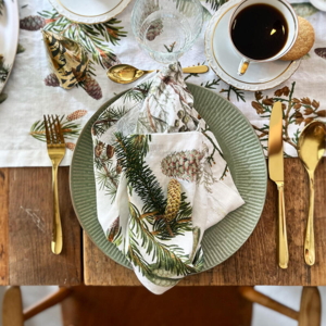 STOFSERVIET - Pine trees - UDSOLGT